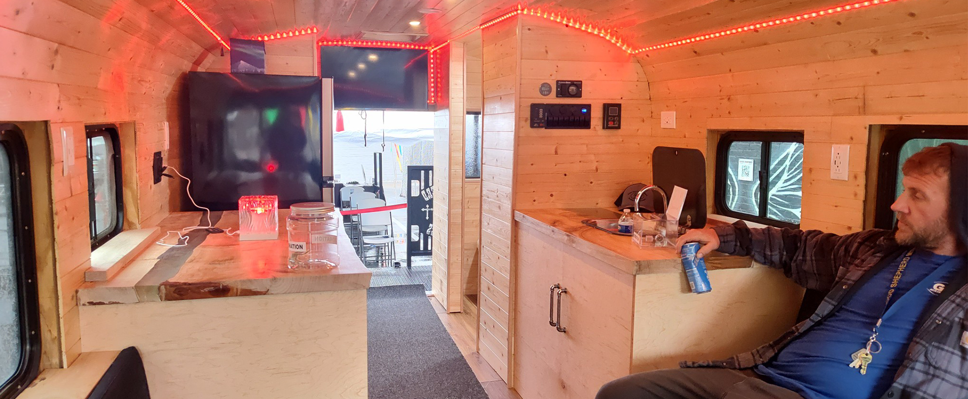 Brothers Interior sober camper bus build