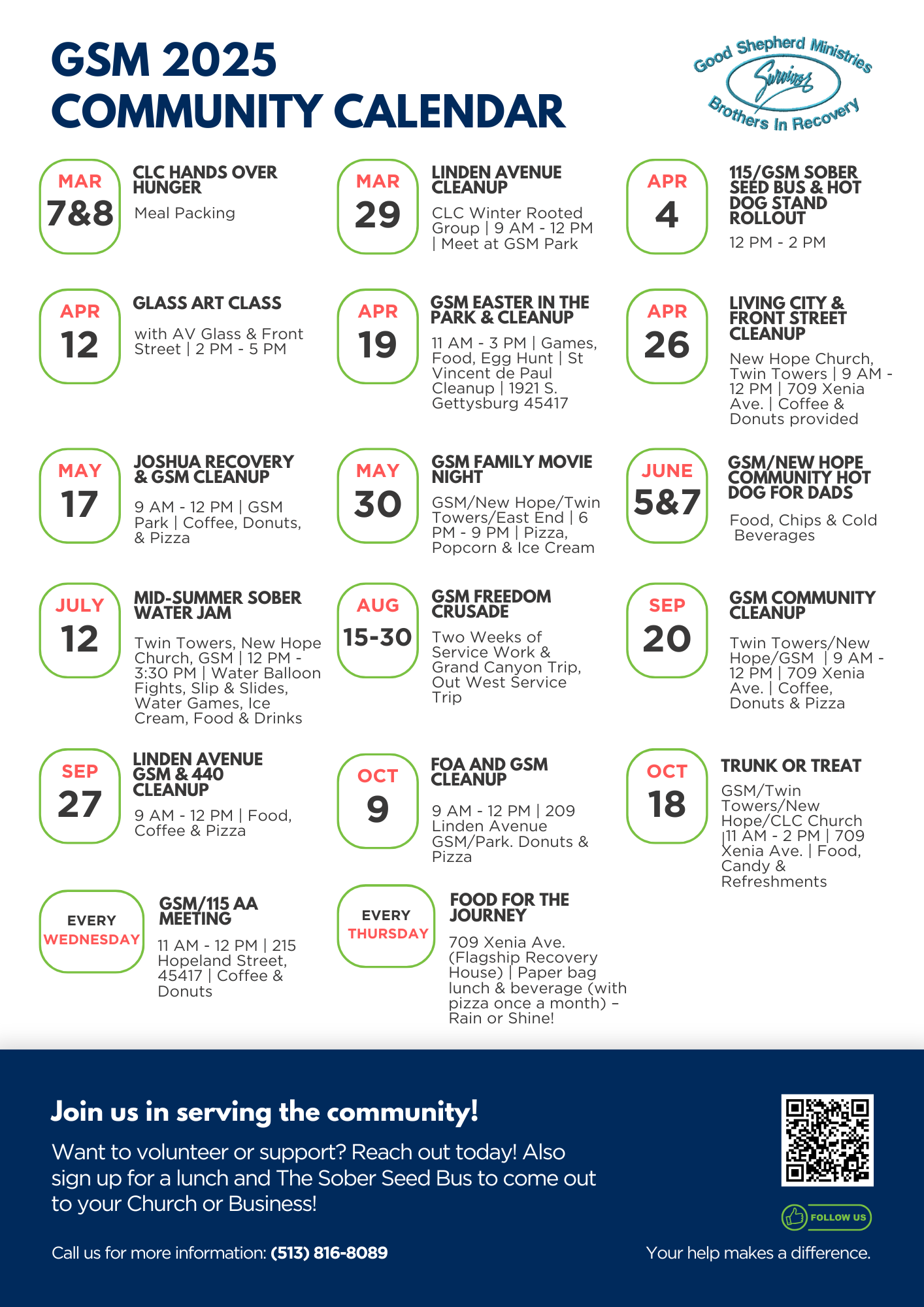 GSM 2025 Community Calendar